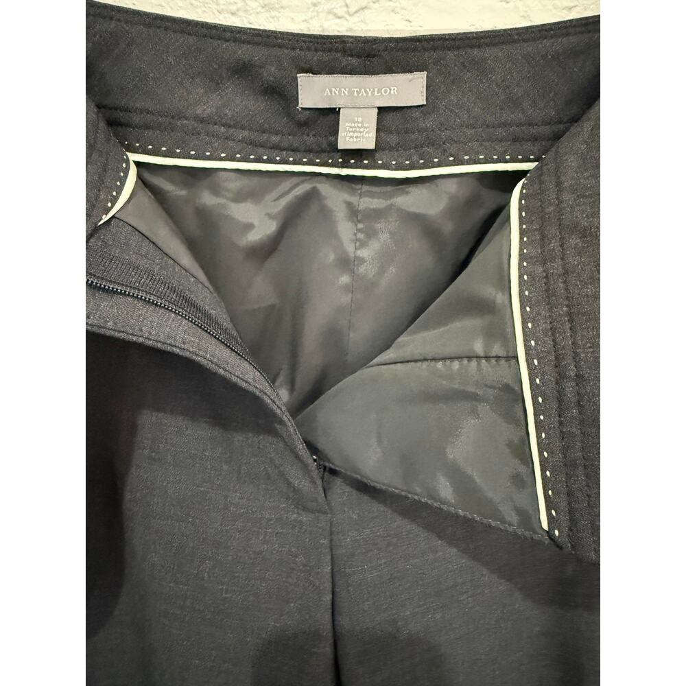 Ann Taylor Wide Leg Wool Trouser Pants Women’s 12 Black Fully Lined Workwear